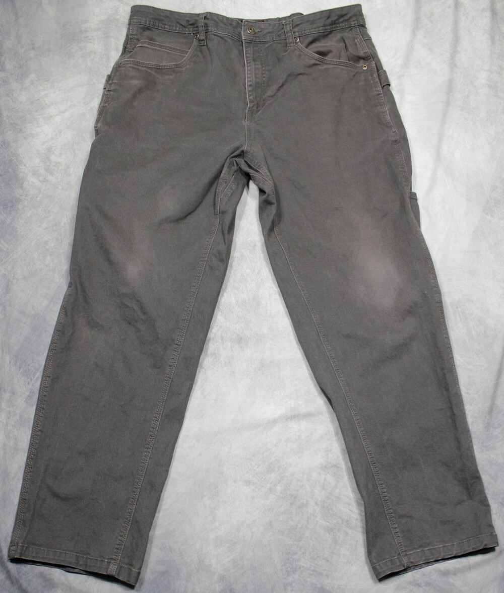 Five Brother Pants Mens 36x32 (36x30) Charcoal Canvas Carpenter Workwear